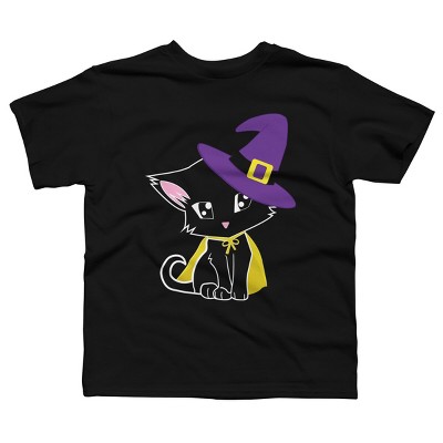 Boy's Design By Humans Halloween Cat By AdrianaOliveira T-Shirt