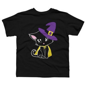 Boy's Design By Humans Halloween Cat By AdrianaOliveira T-Shirt - 1 of 4