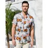 Clearlove Men's Hawaiian Shirt Short Sleeves Printed Button Down Summer Beach Dress Shirts - 3 of 4