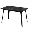Lirago Rectangular Dining Table with Solid Wood Legs  29.5"H x 29.5"D x 47.2"W Black - 3 of 4