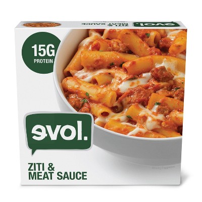 Evol Frozen Ziti & Meat Sauce Frozen Pasta Bowl - 9oz