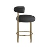 Meridian Furniture,Bordeaux Black Boucle Fabric Stool, Set of 2 - 4 of 4