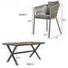 DSVIMOY Outdoor Patio Daybed, Rattan Daybed Outdoor Sunbed with Detachable Pillows for Patio, Backyard, Pool, Beige, 57"*59.5"*57.5" - 3 of 4