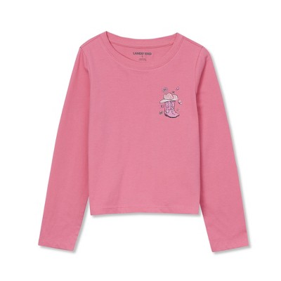 Lands' End Kids Long Sleeve Graphic Meet and Greet Tee