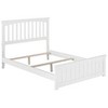 AFI Furnishings Mission Full Traditional Bed with Matching Footboard and Turbo Charger in White - 3 of 4