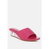 Osminda Raffia Clear Heel Wedge Sandals Women - 2 of 4