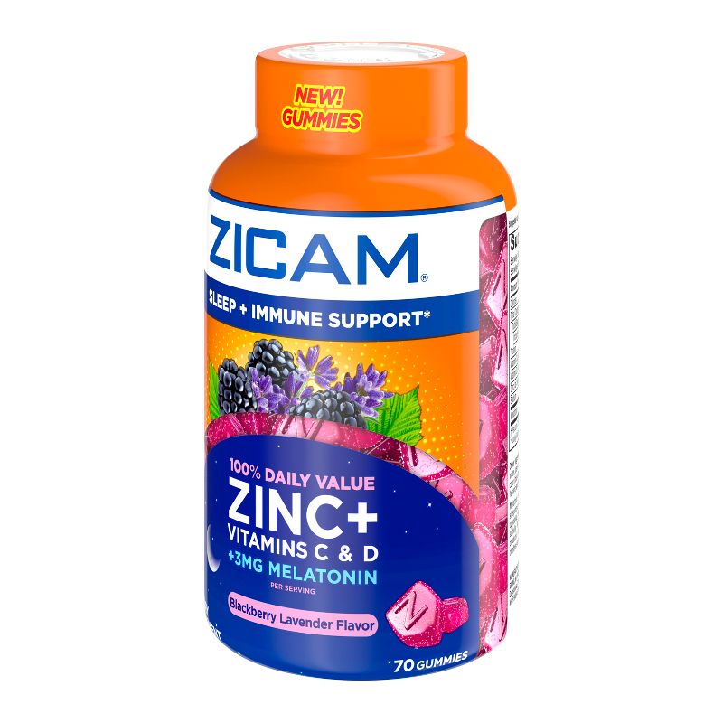Zicam Nighttime Immune Support Gummies - 70ct, 3 of 7