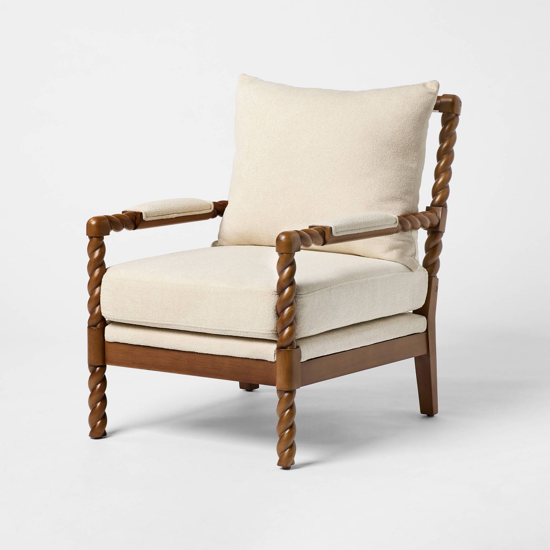 Upholstered Accent Chair with Braided Arms and Legs Natural - Threshold™ designed with Studio McGee