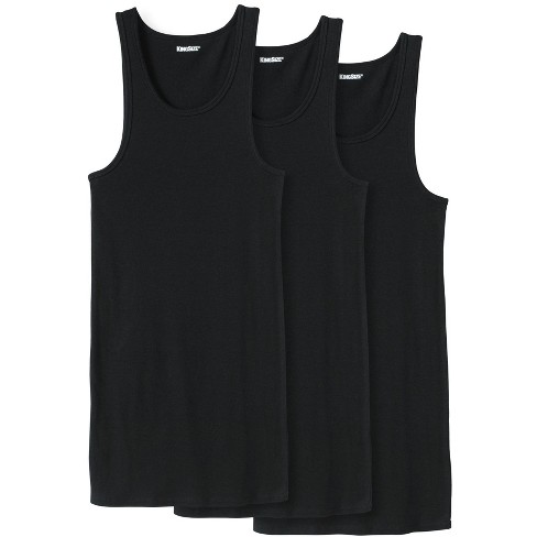 Hanes Ultimate Tall Men’s Tank Top Undershirts Pack, Cotton, 5-Pack, (Big &  Tall Sizes)