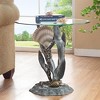 SPI Home Shells and Seagrass End Table – Coastal Metal Accent Table, 21" H x 22" W, Ocean-Inspired Design for Living Spaces - 2 of 3