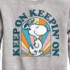 Boys' - Peanuts - Keep On Graphic Long Sleeve Fleece Sweatshirt - 2 of 4