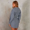 VICI Womens Between The Lines Waist Tie Mini Shirt Dress - 4 of 4