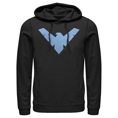 DC Comics Mens Batman Slim Fit Long Sleeve Hooded Graphic Sweatshirt - Black Medium