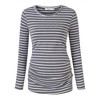 Maternity Shirt Side Button and Ruched Maternity Tunic Tops - 2 of 4
