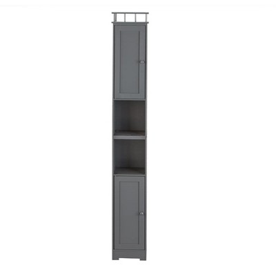 The Lakeside Collection Slim Bathroom Storage Cabinet - Space Saving Organizer