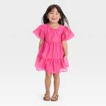 Toddler Girls' Bubble Short Sleeve Dress - Cat & Jack™ Pink