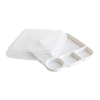 Nordic Ware Divided Dinner Tray with Lid - White
