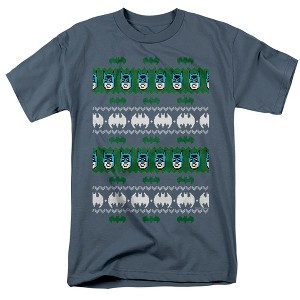 Men's Batman Christmas Sweater T-Shirt - 1 of 4