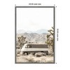 Kate & Laurel All Things Decor 23"x33" Sylvie Rustic Desert Vintage Van in Joshua Tree Framed Canvas by Saint and Sailor Studios Gray - 2 of 4