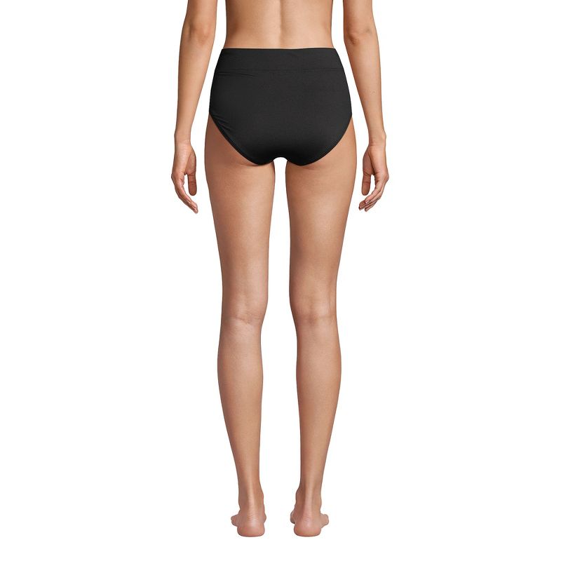 Lands' End Women's Long Chlorine Resistant Tummy Control High Waisted Bikini Swim Bottoms, 2 of 6