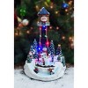 Moments in Time 13.58" Animated Merry Christmas Water Tower Moving Children - 3 of 4