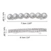 Unique Bargains Grace Crystal Set Style 1 Hair Barrettes Silver Tone 1 Pc - 4 of 4