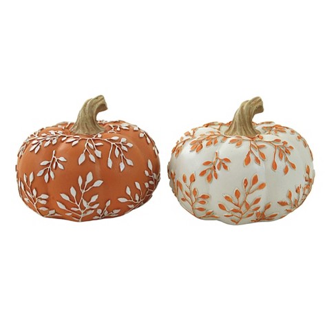 Fall Raised Leaf Pumpkins Set / 2 - Decorative Objects : Target