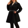 Agnes Orinda Women's Plus Size Fashion Notched Lapel Single Breasted Long Overcoats - 2 of 4