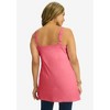 Jessica London Women's Plus Size Stretch Cotton Shirred Tank - 3 of 4