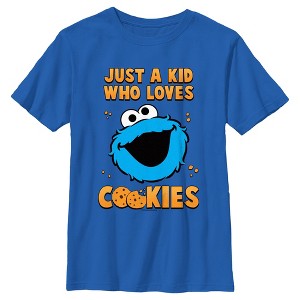 Boy's Sesame Street Just a Kid Who Loves Cookies T-Shirt - 1 of 4