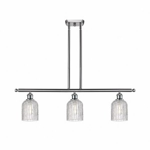 Bridal Veil - 3 Light Stem Hung Island In Art Deco Style-9.5 Inches Tall and 36 Inches Wide - 1 of 1