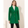 INSPIRE CHIC Women's Elegant Notched Lapel Button Single Breasted Winter Coat - 2 of 4