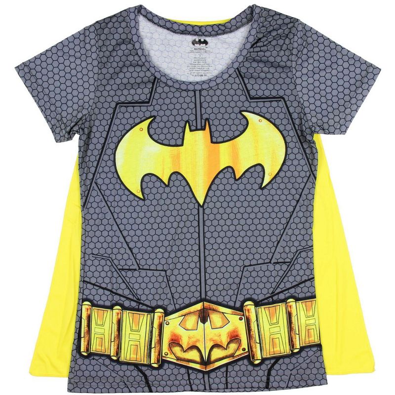 DC Comics Batman Suit Up Sublimated Juniors Caped T-Shirt, 1 of 5