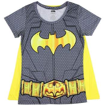 DC Comics Batman Suit Up Sublimated Juniors Caped T-Shirt