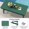 Hyleory Modern HDPE Outdoor Dining Table with Umbrella Hole, Weather-Resistant Patio Table for 4–6 People - 3 of 4