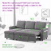 NicBex 78.7 Inch Linen L-Shaped Sofa Bed,Reversible Sleeper Sofa with Pullout Bed for Office,Living Room,Apartment - 3 of 4