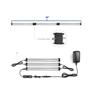 20" Led Workspace Light Bars Silver - Rocelco