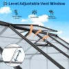 12 x 8 FT Greenhouse, Greenhouse with Aluminum Frame, Lockable Door and Ajustable Roof Vent  for Outside Garden Backyard, Patio, Black - 4 of 4