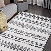 Washable Boho Geometric Rug Non Slip Low Pile Rug Soft Throw Floor Cover Foldable Indoor Carpet for Living Room Bedroom Playroom Nursery - 4 of 4