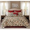 C&F Home Fiona Vintage Jacobean Floral Cotton Quilt Set  - Reversible and Machine Washable - 4 of 4