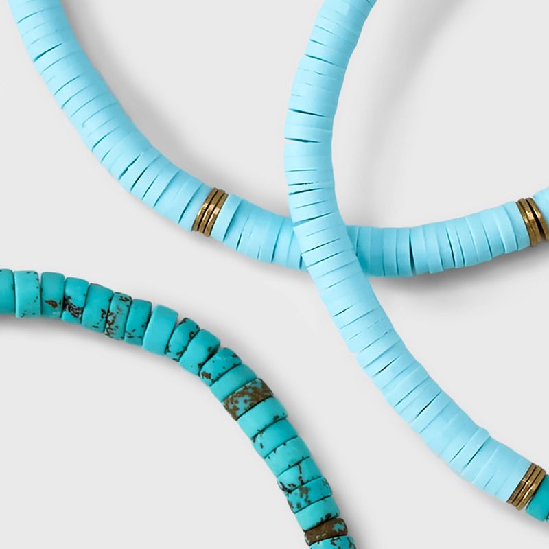 Semi-Precious Heishi Multi-Strand Bracelet Set 3pc - Universal Thread™, 5 of 6