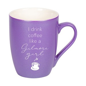 Elanze Designs I Drink Coffee Like A Gilmore Girl Passion Purple 10 ounce New Bone China Coffee Cup Mug - 1 of 4