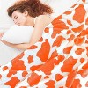 Lomsoe Orange Print Blanket Soft Flannel Blanket, Cozy Blanket and Throw for Adults Kids Boys Teens Warm Throw All-Season for Couch Sofa Bed - 2 of 4