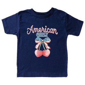The Juniper Shop American Girly Cherries Coquette Toddler Short Sleeve Tee - 1 of 4