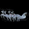 Aghana Digitals 100 LED White Reindeer & Sleigh Decor: 8 Lighting Effects, Weather-Resistant Mesh - 2 of 4