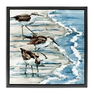 Stupell Industries Rockhampton Sandpipers Beach Ripples, 18" x 18"
