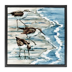 Stupell Industries Rockhampton Sandpipers Beach Ripples, 18" x 18" - 1 of 4