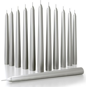 8 Inch Taper Candles Set of 12 - Dripless Long Burning Fragrance-Free Tall Tapers - 1 of 4
