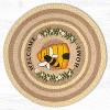 Earth Rugs Welcome Home Round Patch Rug – 27x27 Hand-Braided Jute Entry Mat with Cozy Text Design - 2 of 3