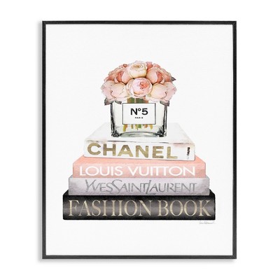 Stupell Industries Pink Fashion Book Stack, 16" x 20"